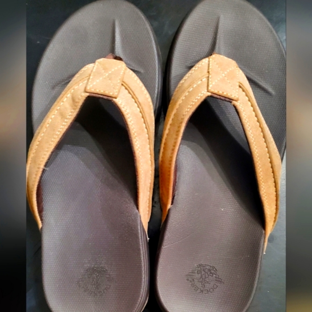 Dockers Brown Casual Mens Flip-Flops | Men's (Big Boys) - Size 8 | NWOT
